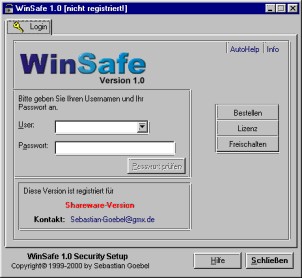 WinSafe 1.0.31 screenshot