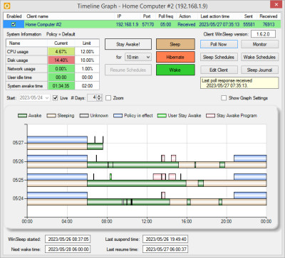 WinSleep Monitor by MollieSoft 1.2.9.0 screenshot