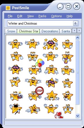 Winter and Christmas Smiley Collection for PostSmi 6.4 screenshot