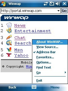 WinWAP for Windows Mobile Professional 4.2.0.290 screenshot