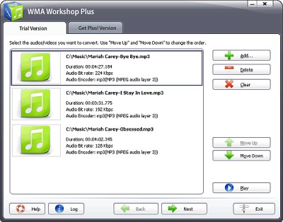 WMA Workshop Plus 9.4.3 screenshot