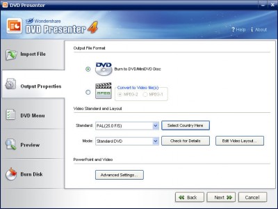 Wondershare DVD Presenter 4.1.5 screenshot