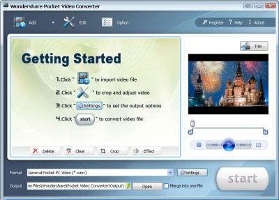 Wondershare Pocket Video Converter 3.1.24 screenshot