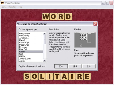 Word Solitaire 3.0 screenshot