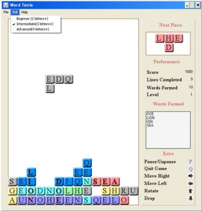 Word Tetris 1.00 screenshot