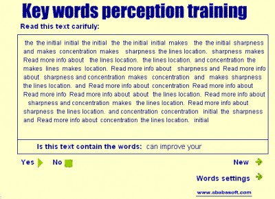 Words Perception 1 screenshot