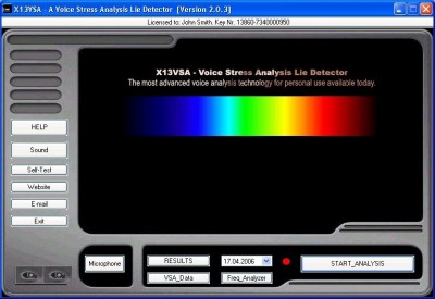 X13-VSA Voice Lie Detector 2.259.0 screenshot