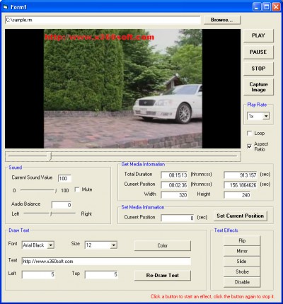 X360 Video Player ActiveX OCX 3.13 screenshot
