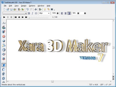 Xara 3D Maker 7.0 screenshot