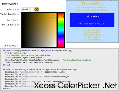 Xcess Colorpicker.Net 1.6.0 screenshot