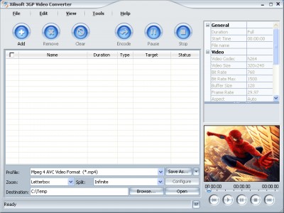 Xilisoft 3GP Video Converter 2 3.8.34.062 screenshot