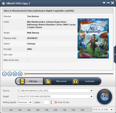 Xilisoft DVD Copy 2.0.1.0831 screenshot