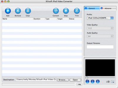 Xilisoft iPod Video Converter for Mac 2 3.9.21.060 screenshot
