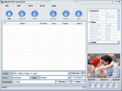 Xilisoft MP4 Converter 2 3.8.33.061 screenshot