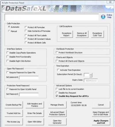 XLSafe 2007 1.5 screenshot
