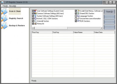 XP Registry Cleaner 3.92 screenshot