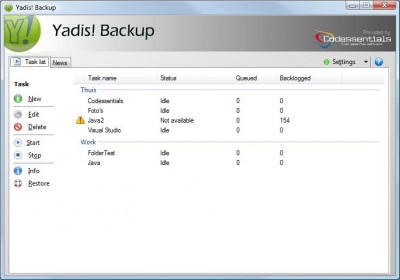 Yadis! Backup 1.10.18 screenshot