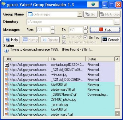 Yahoo Group and Files Downloader 2.0.6 screenshot