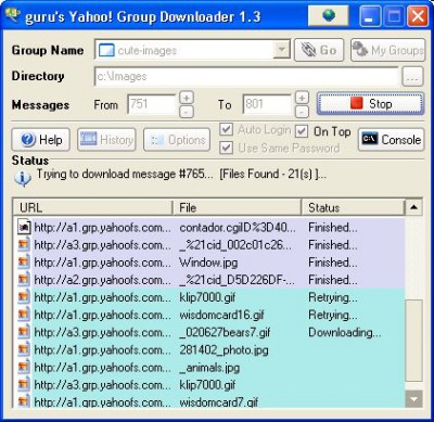 Yahoo Group and Files Downloader 4.3 screenshot