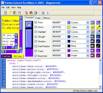 Yaldex Colored ScrollBars 1.5 1.5 screenshot