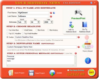 Your Birthday News 4.97 screenshot