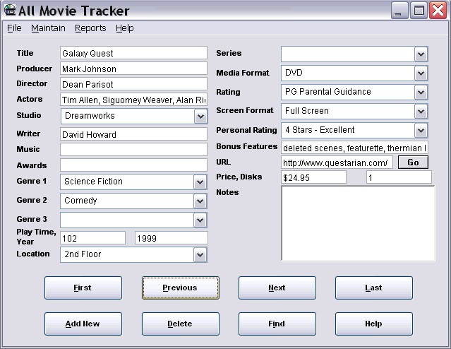 All Movie Tracker 1.2 review and download