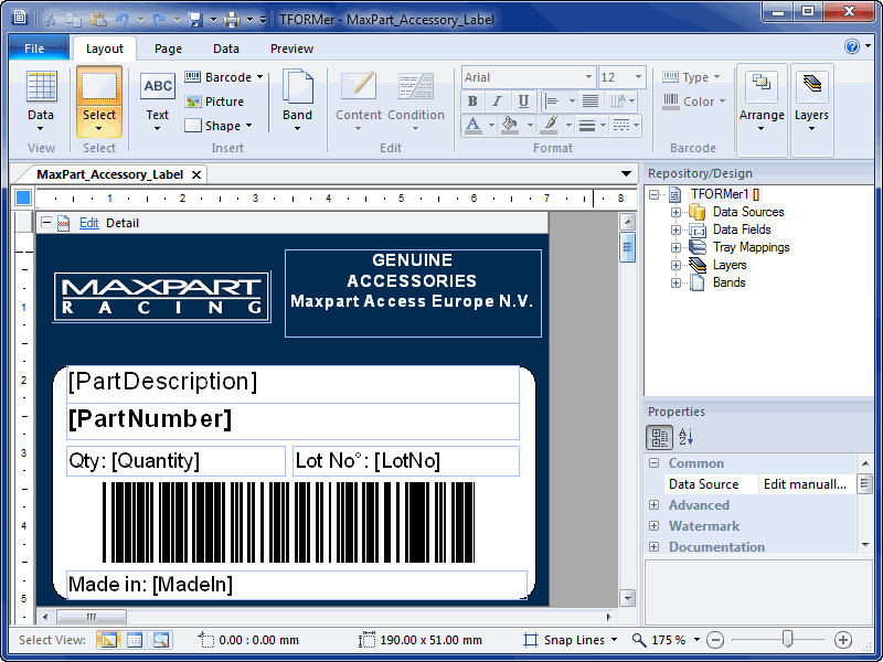 Software to create barcode labels