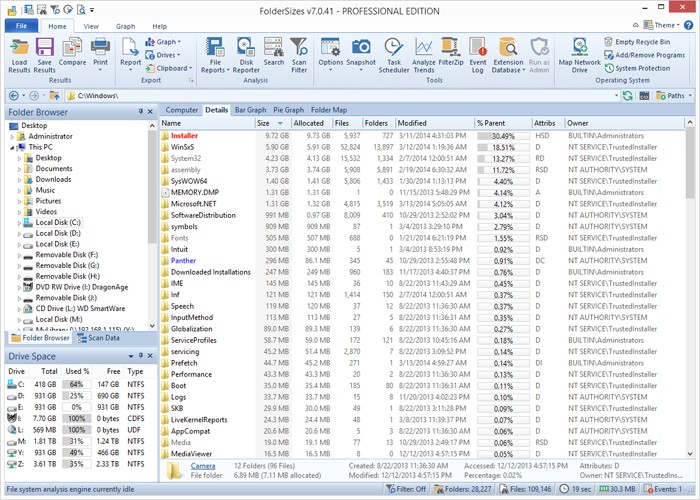 FolderSizes 9.5.425 instal the new version for windows