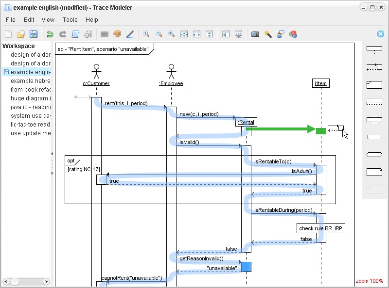 Trace Modeler for UML Sequence Diagrams 1.6 review and download